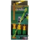 coffret de 3 tournevis cruciplat Robur N&deg;1, N&deg;2 et N&deg;3