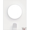 Plaque Odace blanc brillant avec crochet multi-usage