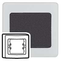 Plaque Sagane Plexo gris - 1 poste - 82x82 mm