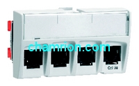 Bloc de connecteurs pour panneaux 19" � �quiper cat�gorie 6 (STP