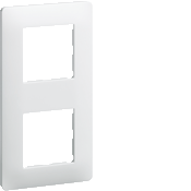 Plaque 2 postes r�versible entraxe 71 mm blanc - Essensya