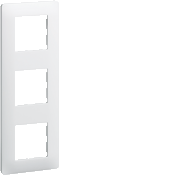 Plaque 3 postes r�versible entraxe 71 mm blanc - Essensya