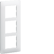 Plaque 3 postes verticale entraxe 57 mm blanc - Essensya